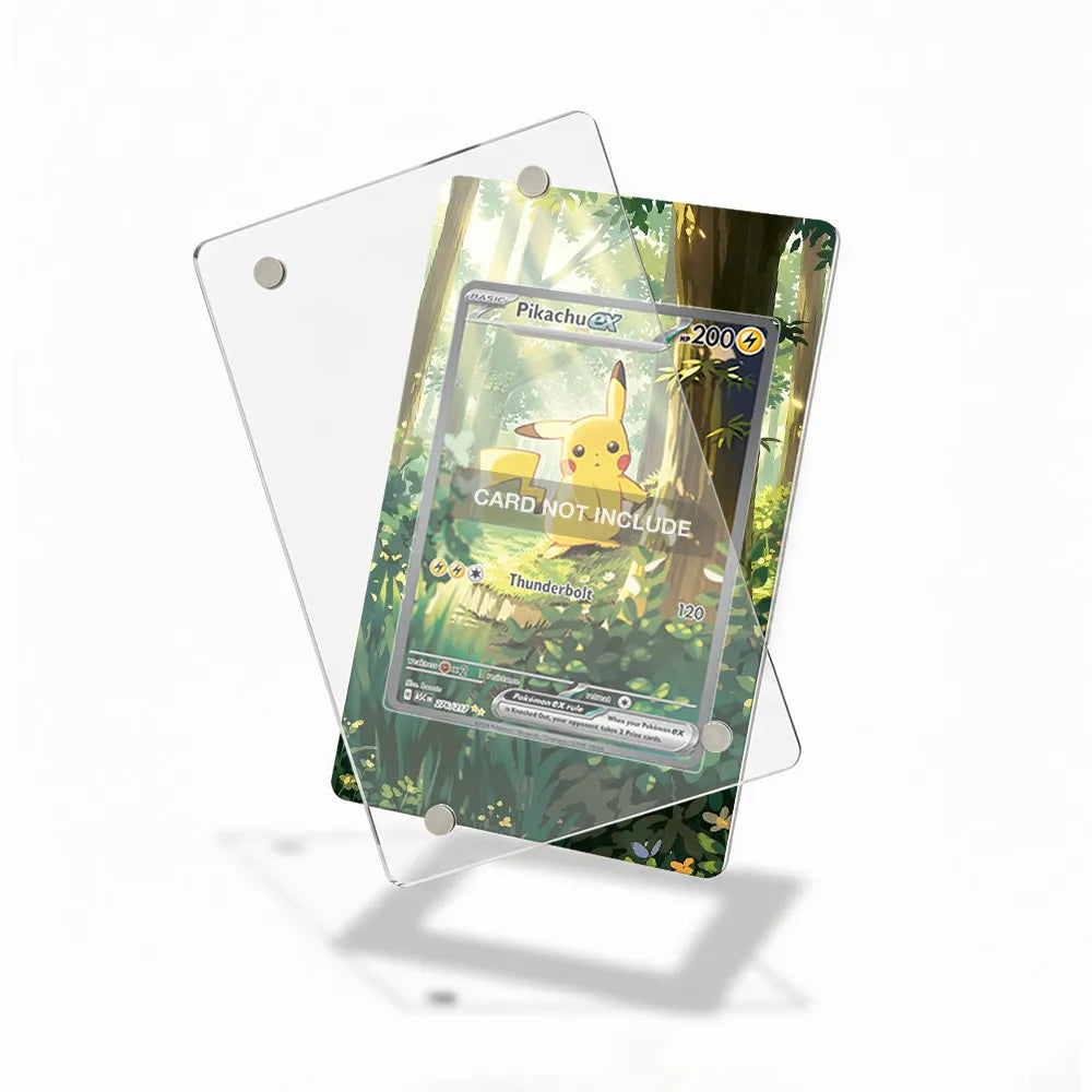 Pikachu ex SAR SIR Ascended Heroes1 Extended Art Pokemon Card Display Case - Magnetic Acrylic, PSA, Screw Standing Options | AnimeHolder.com Anime Holder Pikachu ex SAR SIR Ascended Heroes1 Extended Art Pokemon Card Display Case - Magnetic Acrylic, PSA, Screw Standing Options | AnimeHolder.com Anime Holder
