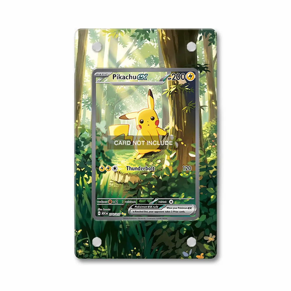 Pikachu ex SAR SIR Ascended Heroes1 Extended Art Pokemon Card Display Case  - Magnetic Acrylic, PSA, Screw Standing Options