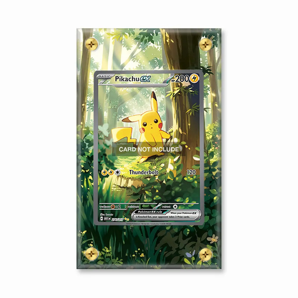 Pikachu ex SAR SIR Ascended Heroes1 Extended Art Display Cases - Screws Case - Front View