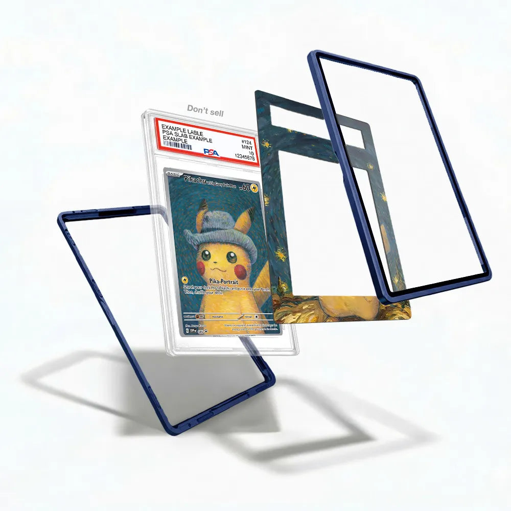 Pikachu with Grey Felt Hat SVP 085 Black Star Promo Extended Art Display Cases - PSA Slab Case - Detail View