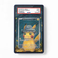 Pikachu with Grey Felt Hat SVP 085 Black Star Promo Extended Art Display Cases - PSA Slab Case - Front View