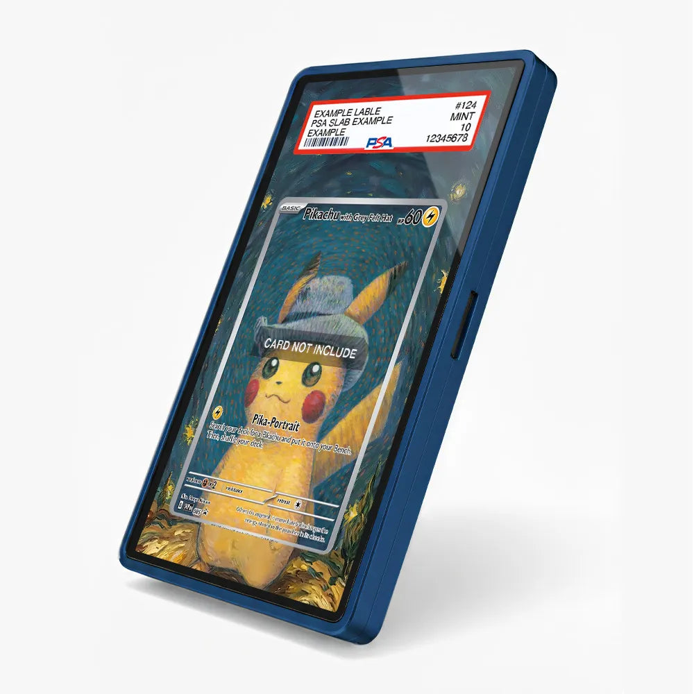 Pikachu with Grey Felt Hat SVP 085 Black Star Promo Extended Art Display Cases - PSA Slab Case - Side View