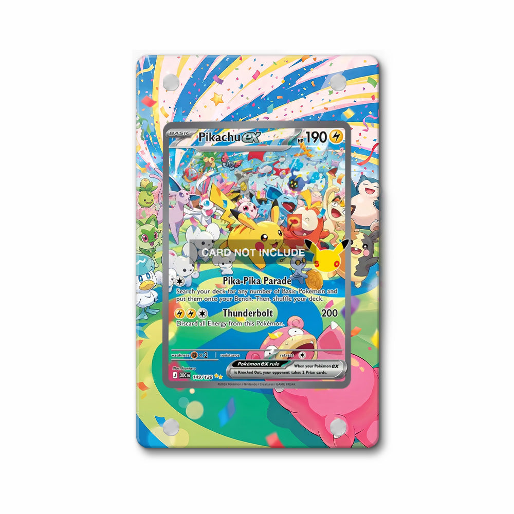 Pikachu ex 149-128 Special Illustration Rare Pokemon Cards Custom Art Display Cases - PSA Slab Case - Front View