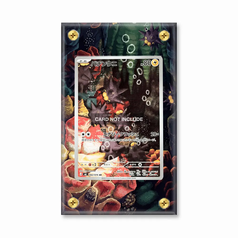 Pincurchin 082-076 Storm Emeralda Delta Reign Pokemon Cards Extended Art Display Cases - Screws Case - Front View