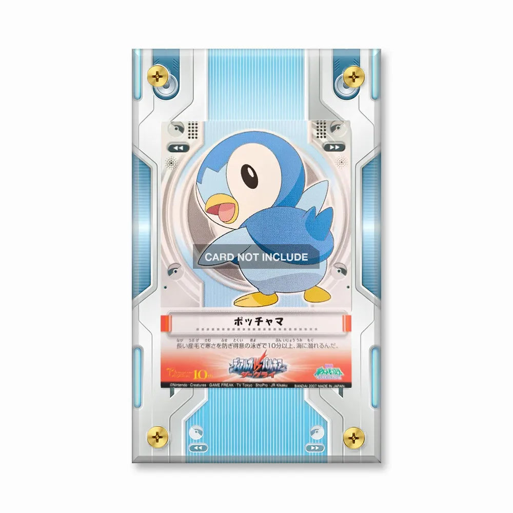 Piplup 025-054 Diamond and Pearl Pokemon Cards Extended Art Display Cases - Screws Case - Front View