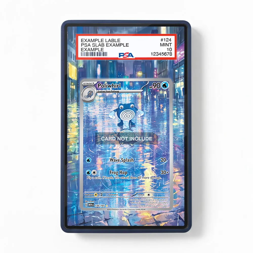 Poliwhirl 176-165 IR AR Pokemon 151 Extended Art Display Cases - PSA Slab Case - Front View