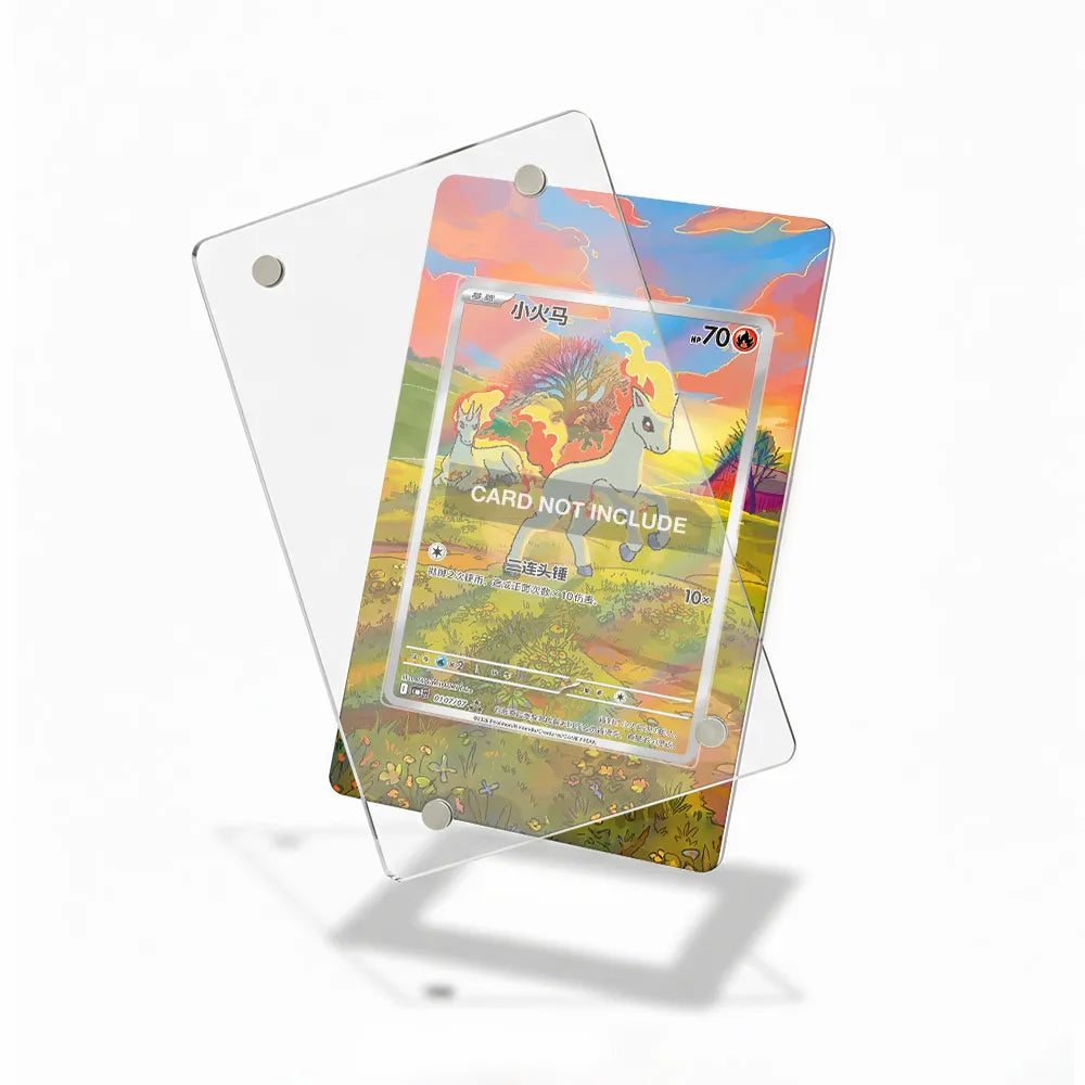 Ponyta 0107-07 Gem Pack 4 Chinese Exclusive Extended Art Display Cases - Magnetic Case - Detail View