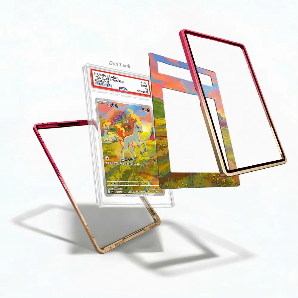 Ponyta 0107-07 Gem Pack 4 Chinese Exclusive Extended Art Display Cases - PSA Slab Case - Detail View