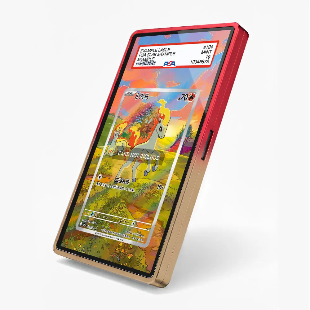 Ponyta 0107-07 Gem Pack 4 Chinese Exclusive Extended Art Display Cases - PSA Slab Case - Side View