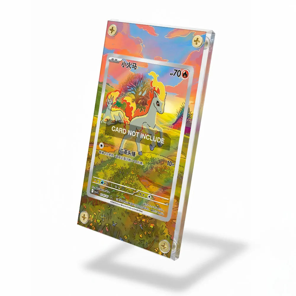 Ponyta 0107-07 Gem Pack 4 Chinese Exclusive Extended Art Display Cases - Screws Case - Side View