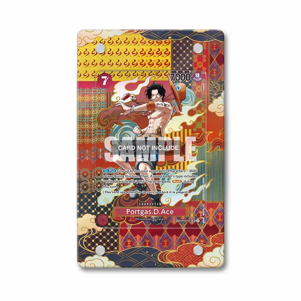 Portgas.D.Ace OP02-013 SR SP Wings of the Captain Extended Art Display Cases - PSA Slab Case - Front View