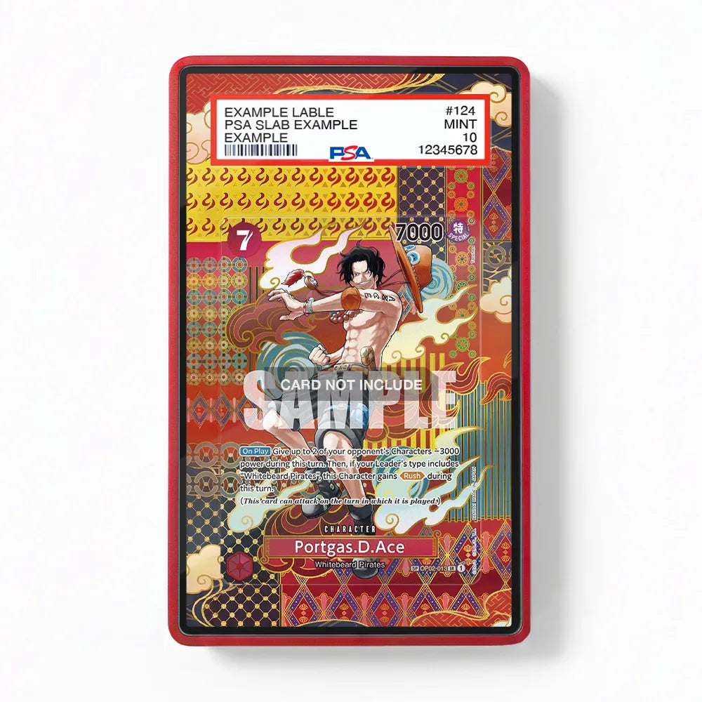 Portgas.D.Ace OP02-013 SR SP Wings of the Captain Extended Art Display Cases - PSA Slab Case - Front View