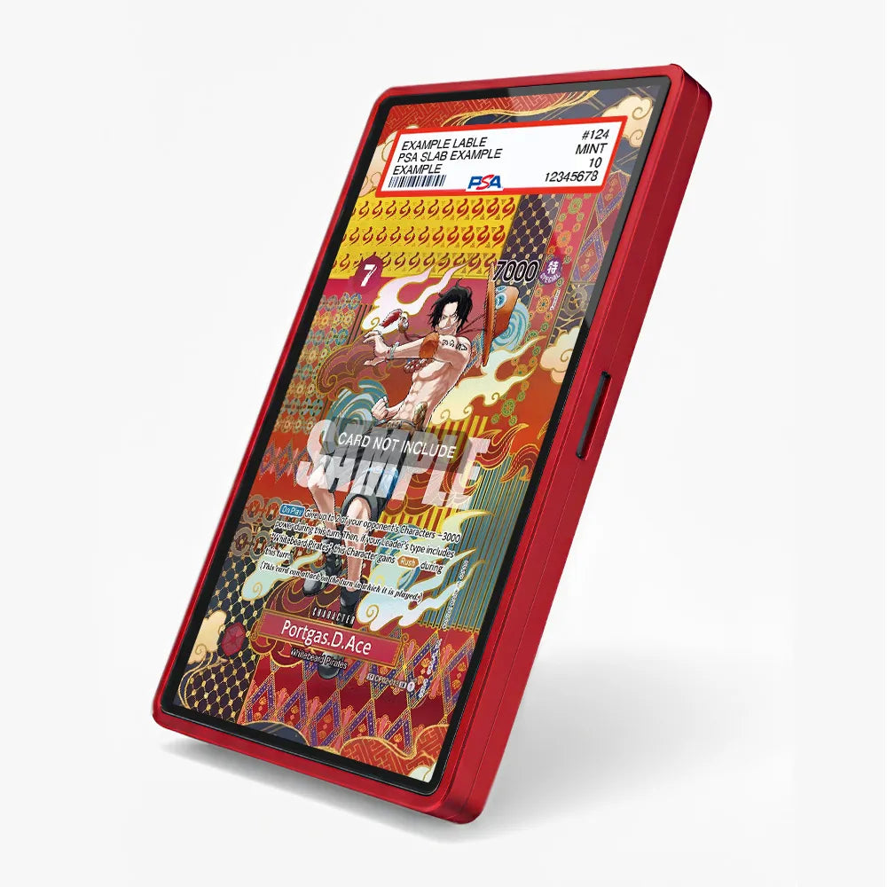 Portgas.D.Ace OP02-013 SR SP Wings of the Captain Extended Art Display Cases - PSA Slab Case - Side View
