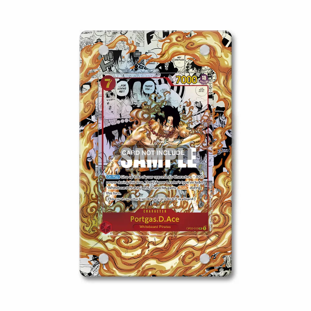 Portgas D Ace OP02-013 Extended Art Display Cases - PSA Graded Guard Case - Front View