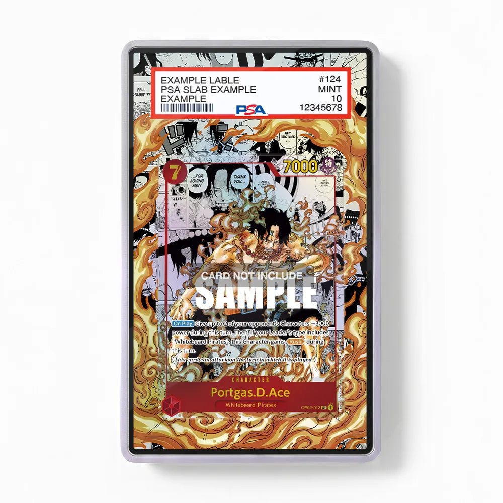 Portgas D Ace OP02-013 Extended Art Display Cases - PSA Graded Guard Case - Front View