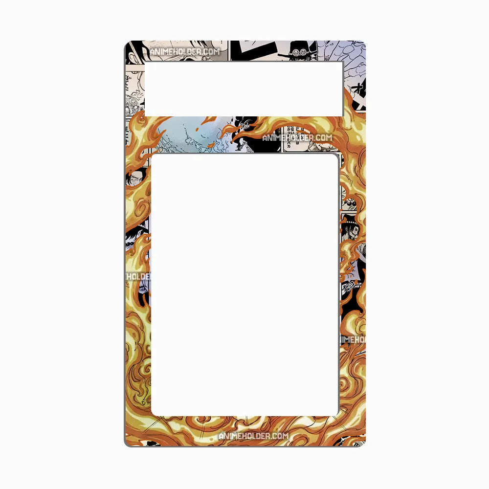 Portgas D. Ace OP02-013 Paramount War Japanese One Piece Cards Extended Art Display Cases - PSA Metal Art Only - Front View