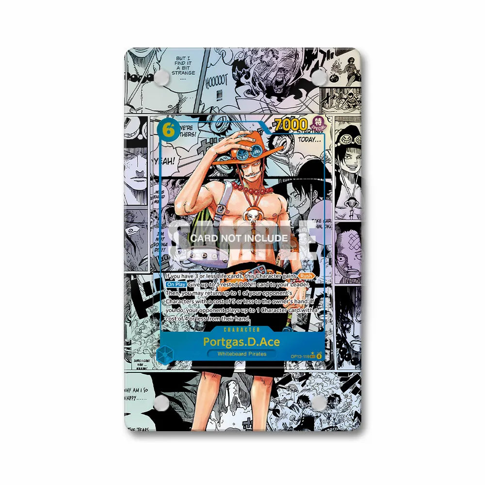 Portgas D Ace OP113-119 Extended Art Display Cases - PSA Graded Guard Case - Front View