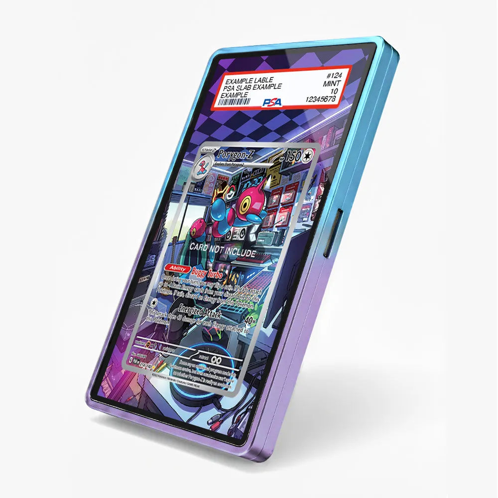 Porygon-Z 214-182 IR AR Paradox Rift Extended Art Display Cases - PSA Slab Case - Side View