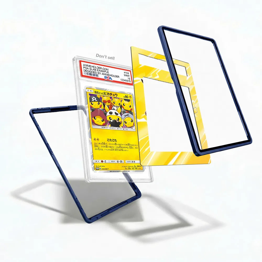 Pretend Grunt Pikachu 014-SM-P Special Box Extended Art Display Cases - PSA Slab Case - Detail View