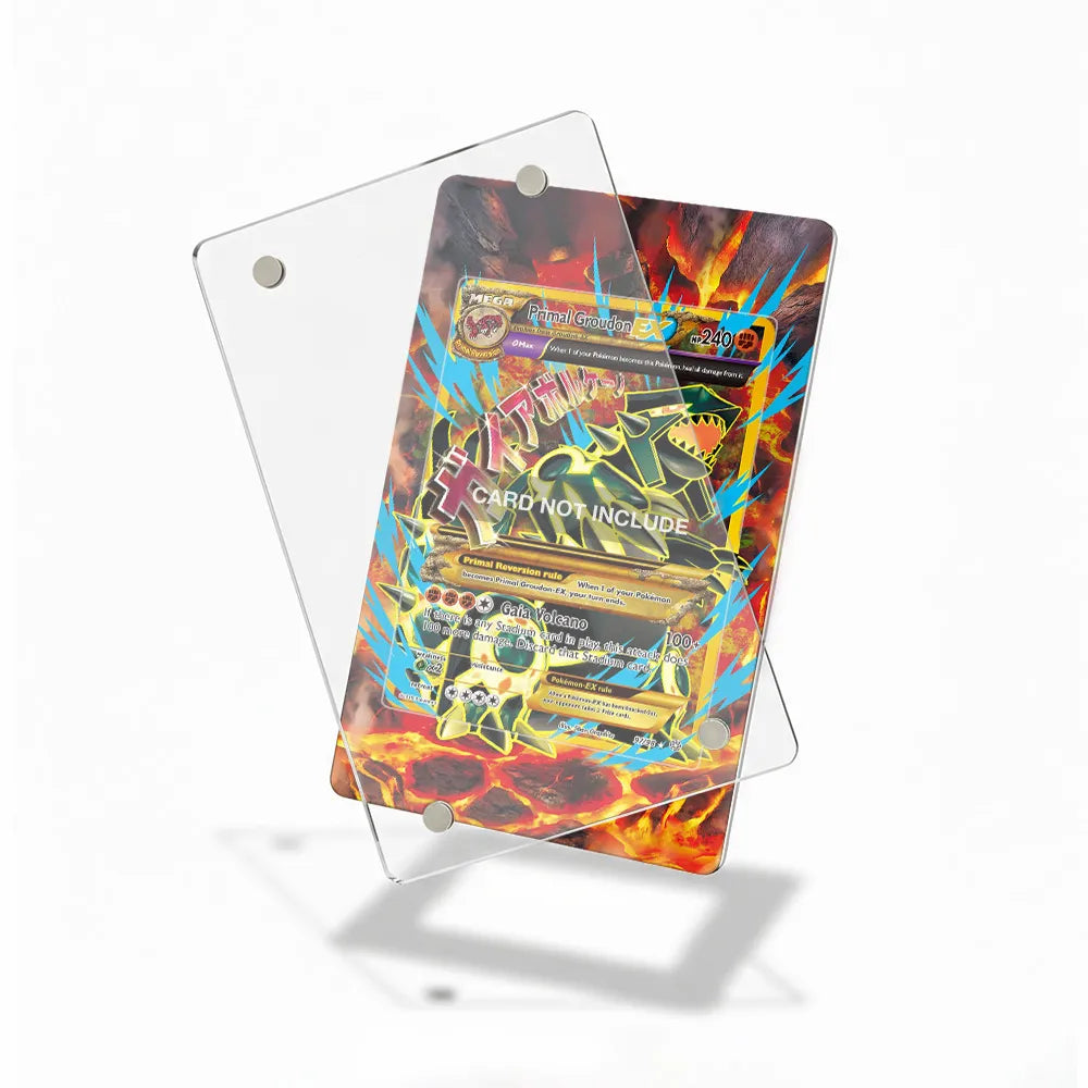Primal Groudon EX 097-098 Roaring Skies Extended Art Display Cases - Magnetic Case - Detail View