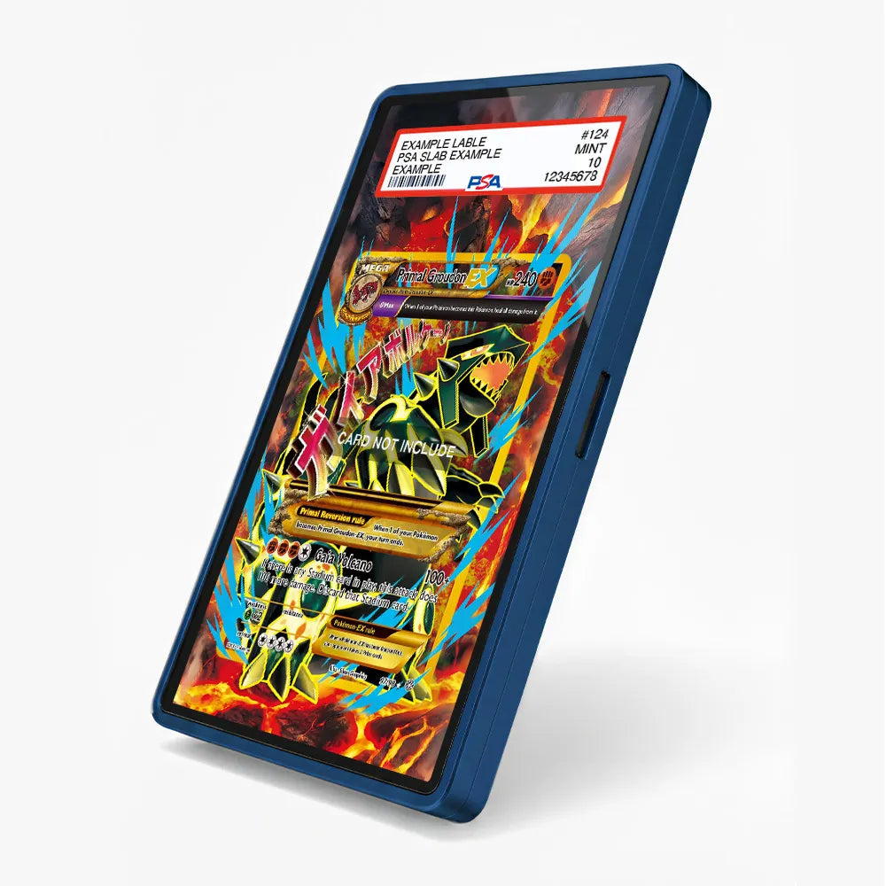 Primal Groudon EX 097-098 Roaring Skies Extended Art Display Cases - PSA Slab Case - Side View