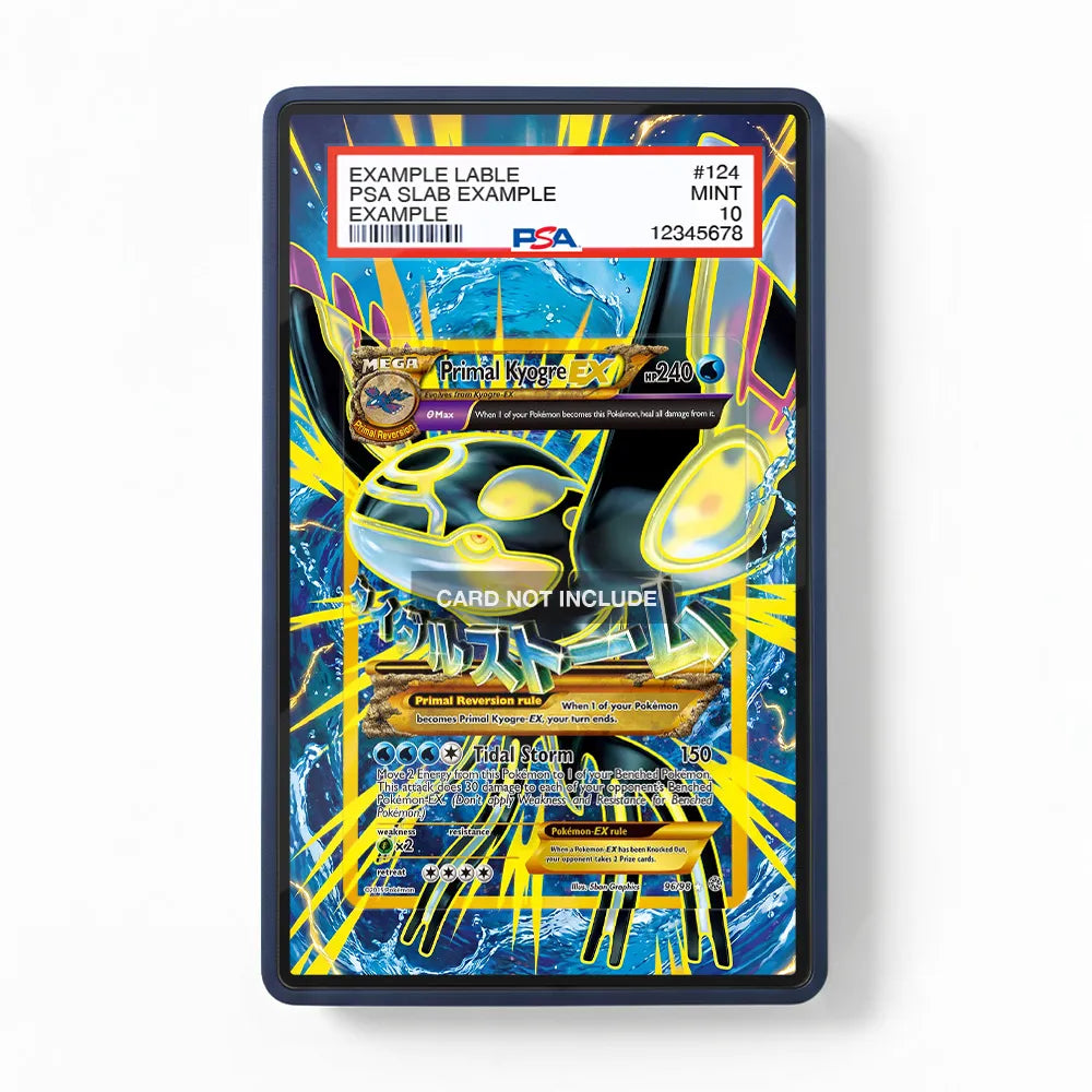 Primal Kyogre EX 096-098 Ancient Origins Extended Art Display Cases - PSA Slab Case - Front View
