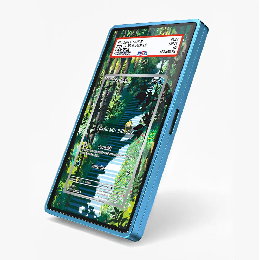Psyduck 175-165 IR AR Pokemon 151 Extended Art Display Cases - PSA Slab Case - Side View