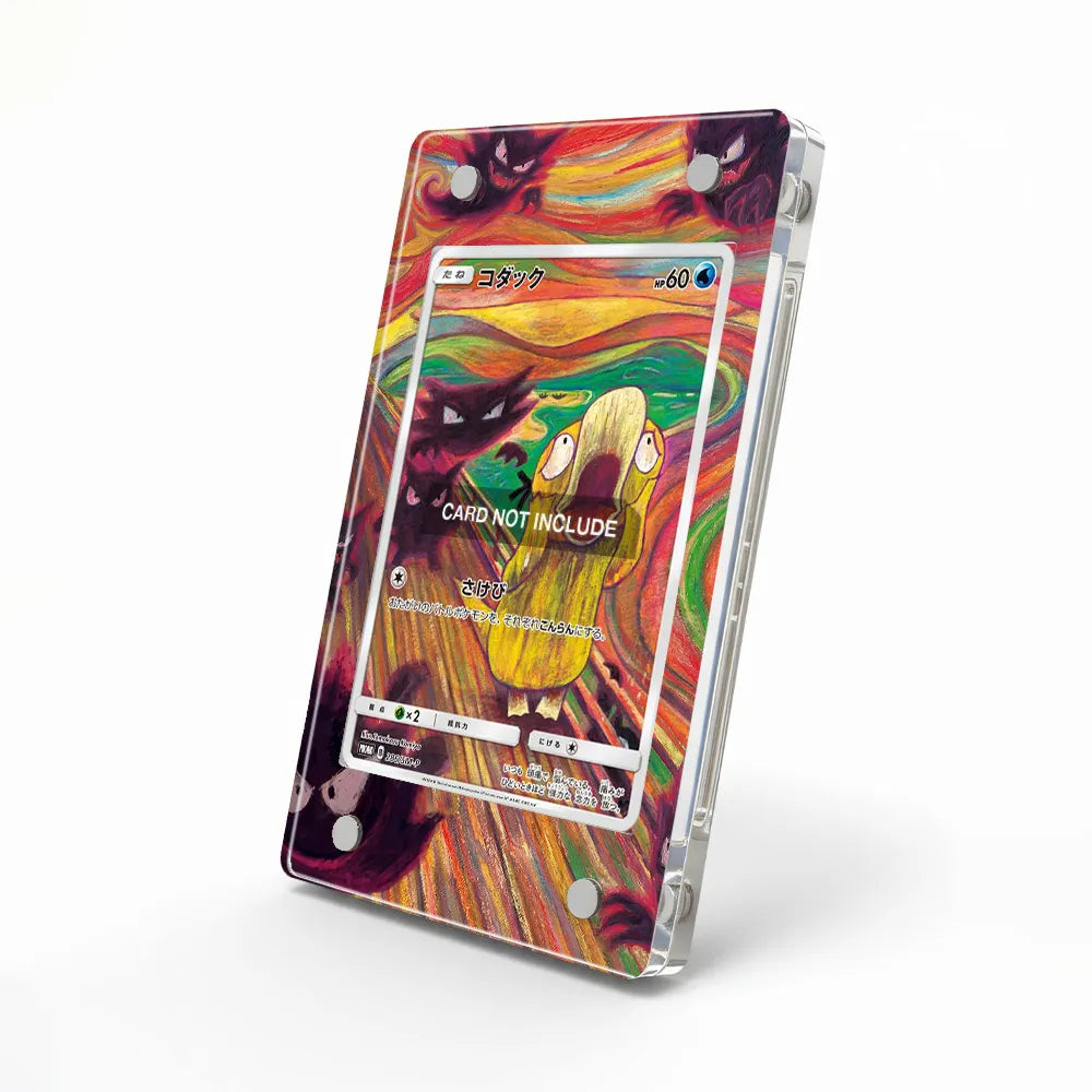 Psyduck 286 SM-P Munch Scream Promo JP Extended Art Display Cases - Magnetic Case - Side View