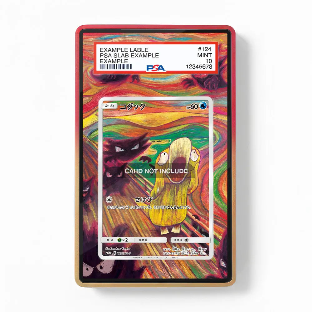 Psyduck 286 SM-P Munch Scream Promo JP Extended Art Display Cases - PSA Slab Case - Front View