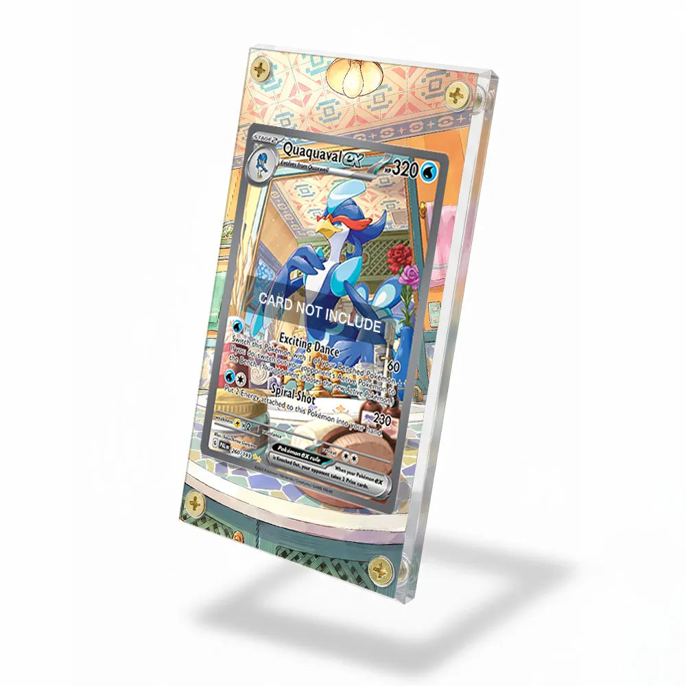 Quaquaval ex 260-193 SIR SAR Paldea Evolved Extended Art Display Cases - Screws Case - Side View