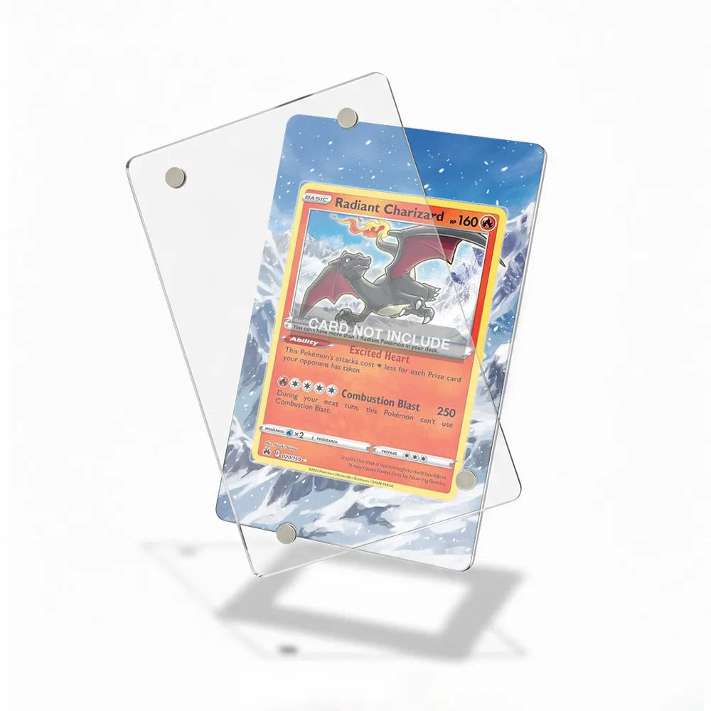 Radiant Charizard 020-159 Crown Zenith Pokemon Cards Custom Art Display Cases - Magnetic Case - Detail View