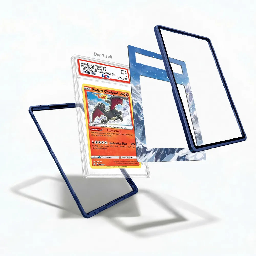 Radiant Charizard 020-159 Crown Zenith Pokemon Cards Custom Art Display Cases - PSA Slab Case - Detail View