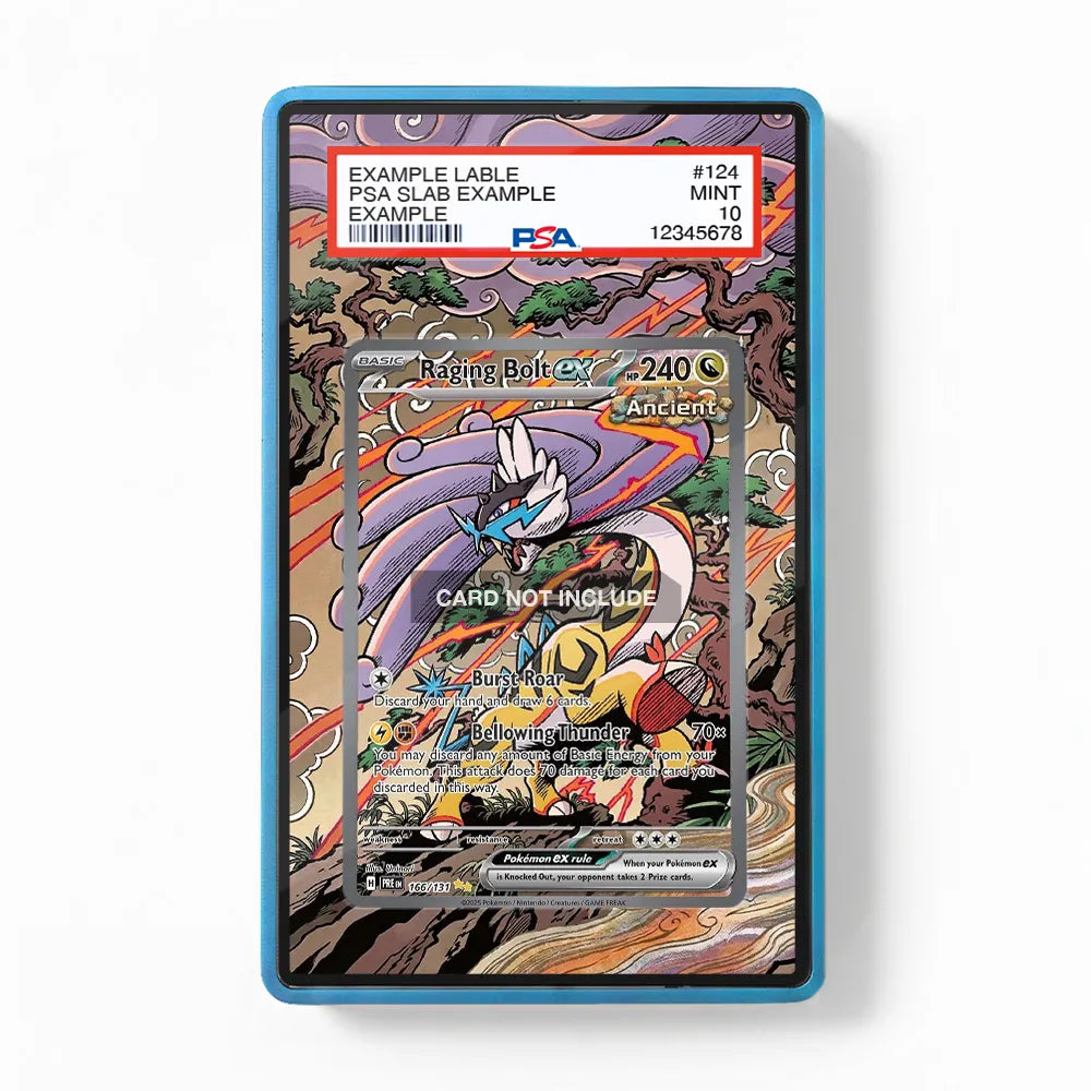 Raging Bolt ex 166-131 SIR PRE Extended Art Display Cases - PSA Slab Case - Front View
