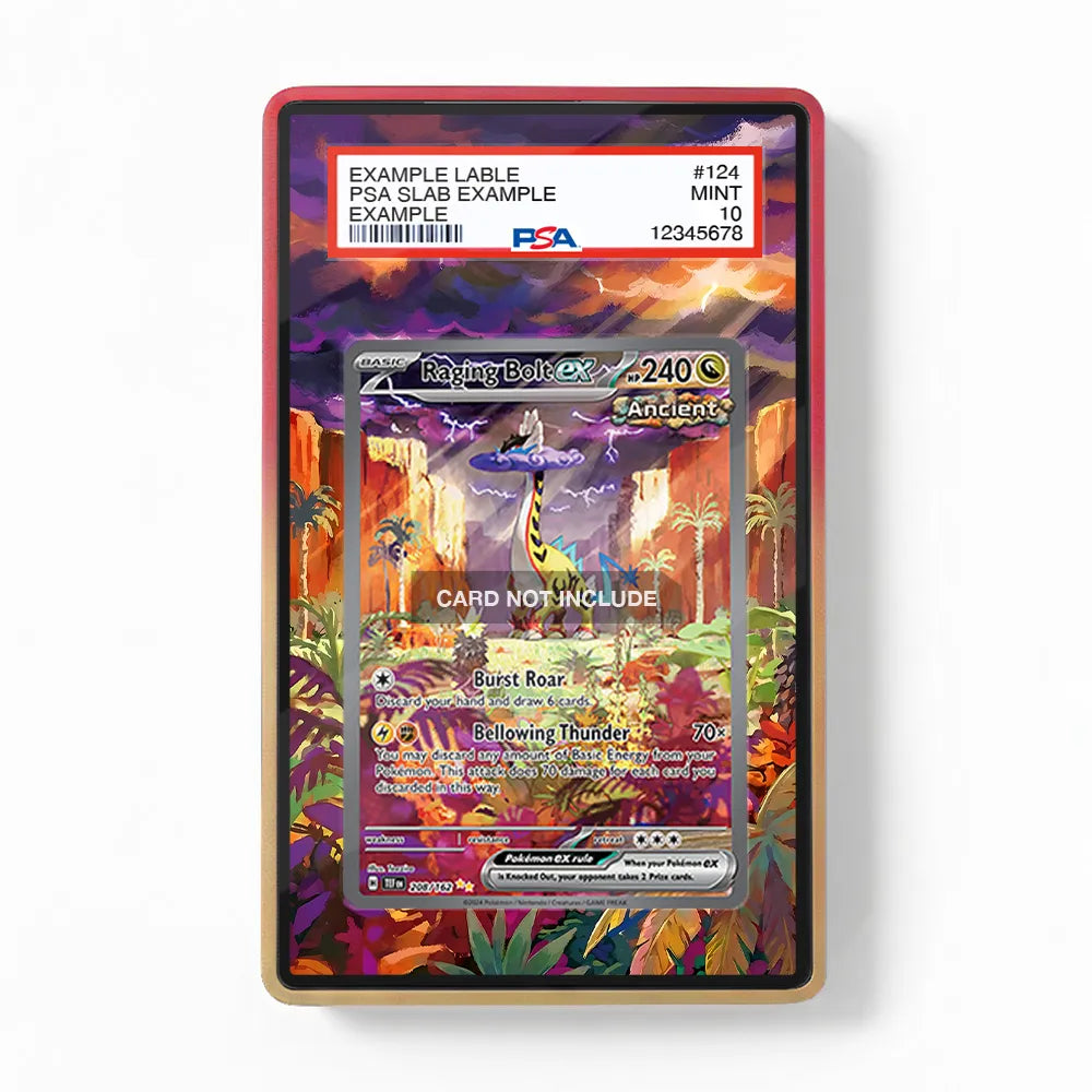 Raging Bolt ex 208-162 Extended Art Display Cases - PSA Slab Case - Front View