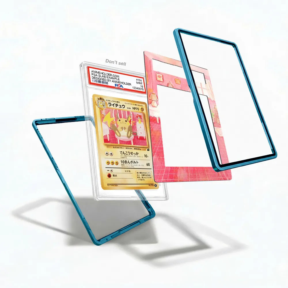 Raichu 026-SM-P Japanese Promo Pokemon Cards Custom Art Display Cases - PSA Slab Case - Detail View