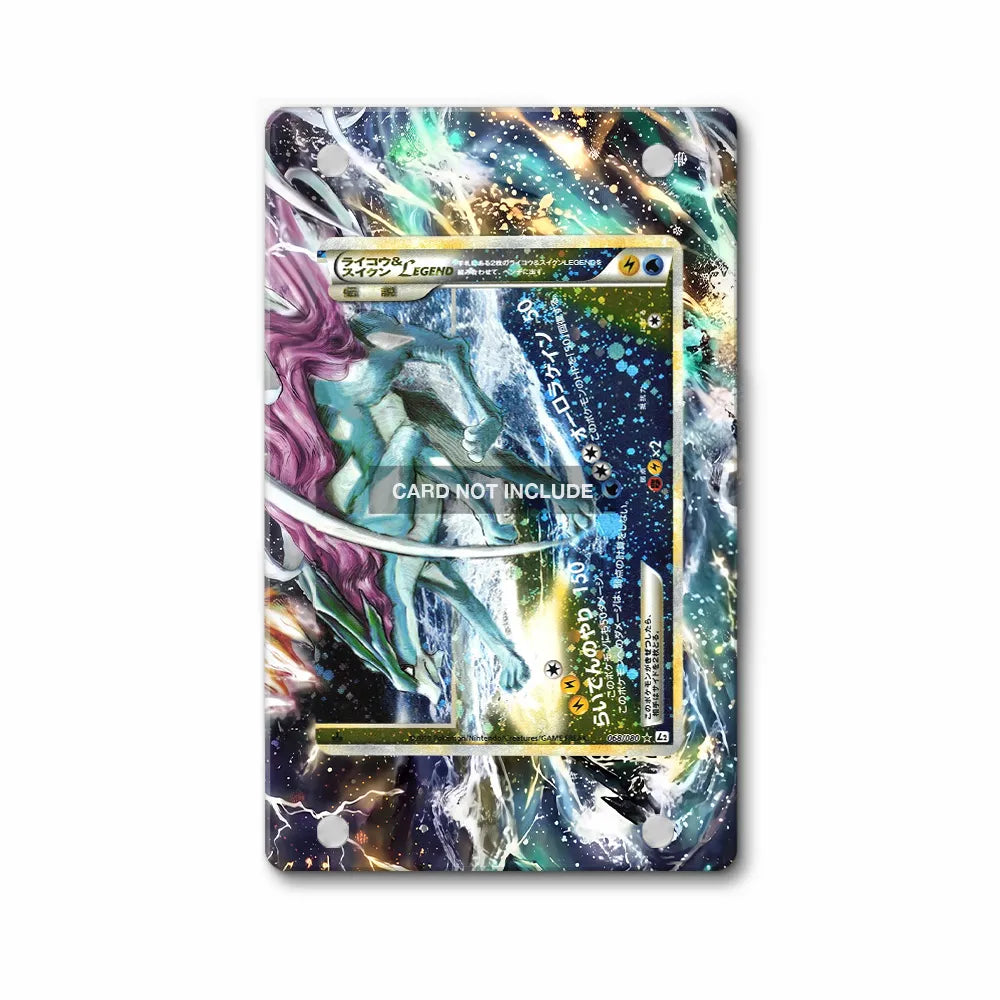 Raikou & Suicune LEGEND 068-080 Reviving Legends Pokemon Cards Custom Art Display Cases - Magnetic Case - Front View