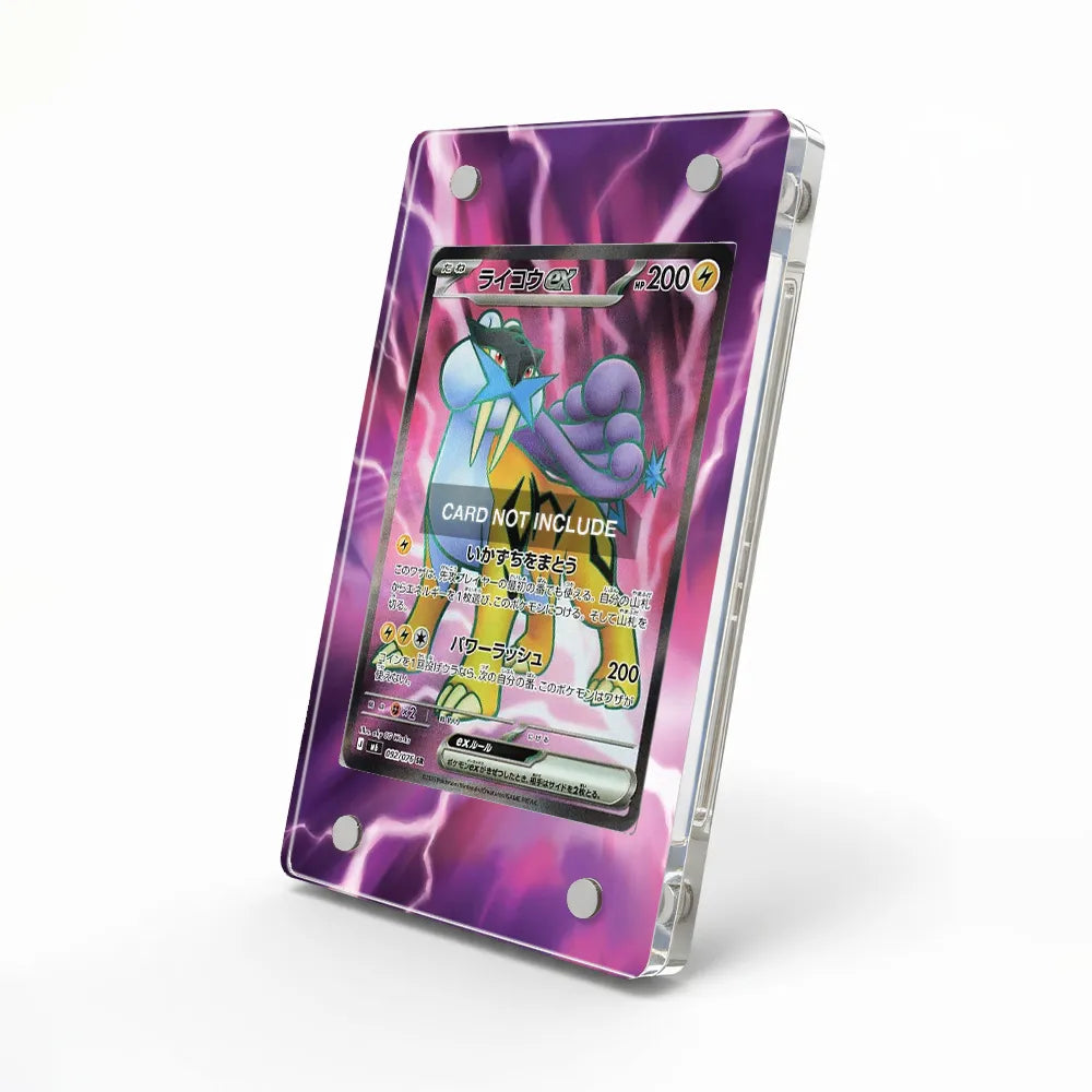 Raikou ex 092-076 SR Storm Emeralda Delta Reign Pokemon Cards Custom Art Display Cases - Magnetic Case - Side View