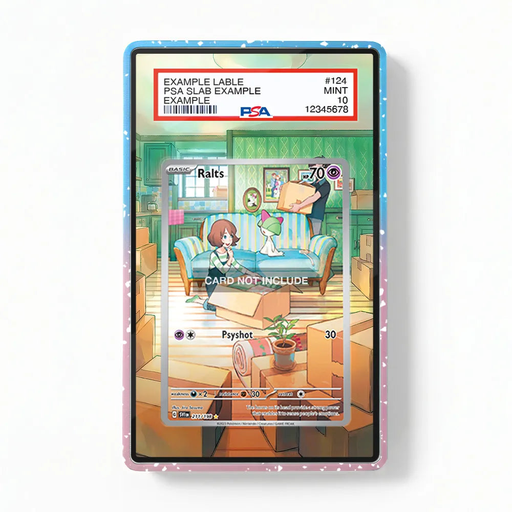 Ralts 211-198 IR AR Scarlet Violet Base Set Extended Art Display Cases - PSA Slab Case - Front View