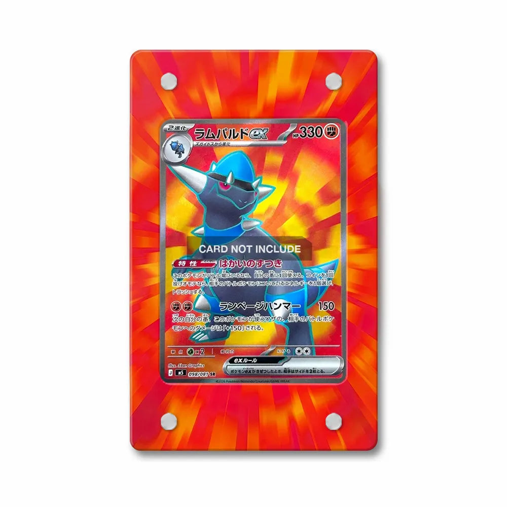 Rampardos ex 098-081 SR M5 Extended Art Display Cases - Magnetic Case - Front View