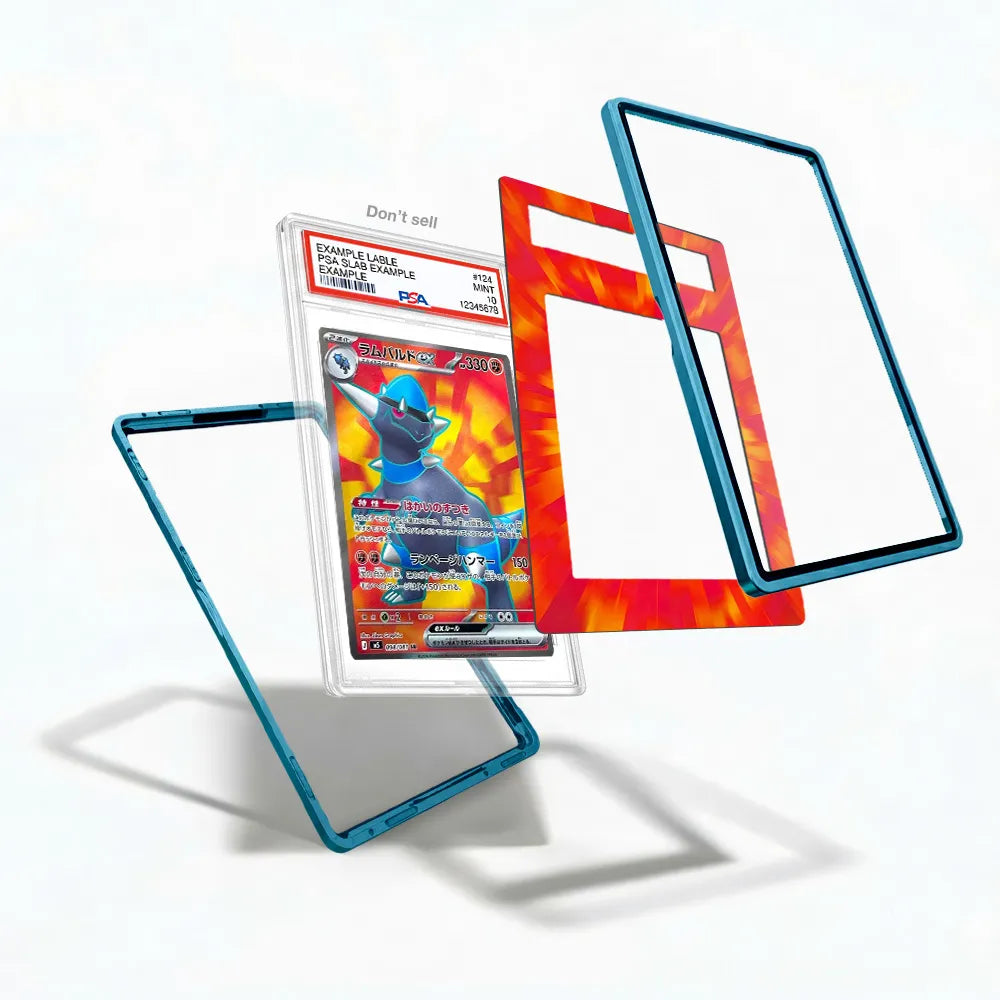 Rampardos ex 098-081 SR M5 Extended Art Display Cases - PSA Slab Case - Detail View