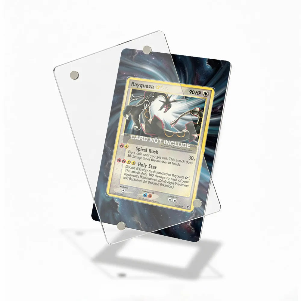 Rayquaza 107-107 Gold Star EX Deoxys Extended Art Display Cases - Magnetic Case - Detail View