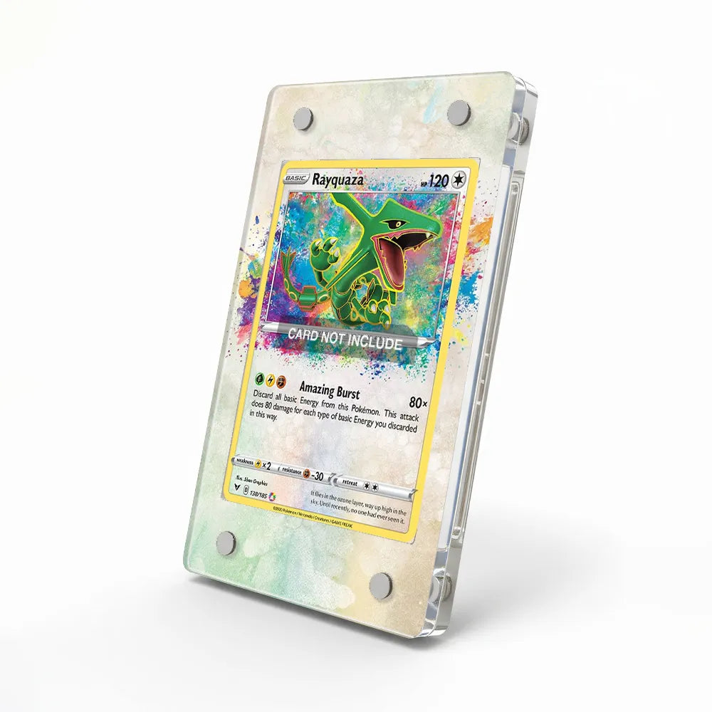 Rayquaza 138-185 Vivid Voltage Extended Art Display Cases - Magnetic Case - Side View