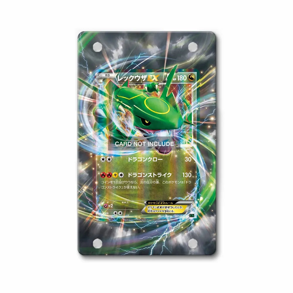 Rayquaza EX 005-018 XY Black Star Promos Pokemon Cards Custom Art Display Cases - Magnetic Case - Front View