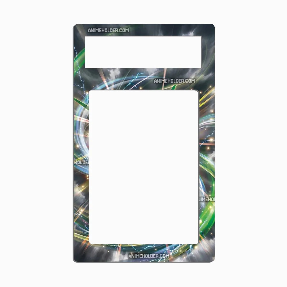 Rayquaza EX 005-018 XY Black Star Promos Pokemon Cards Custom Art Display Cases - PSA Metal Art Only - Front View