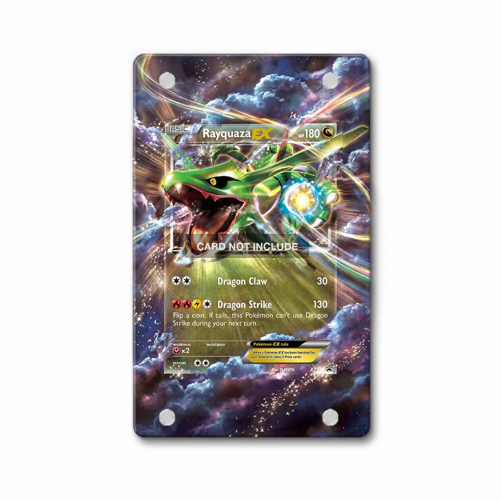 Rayquaza EX 034-036 EX Deoxys Pokemon Cards Custom Art Display Cases - Magnetic Case - Front View