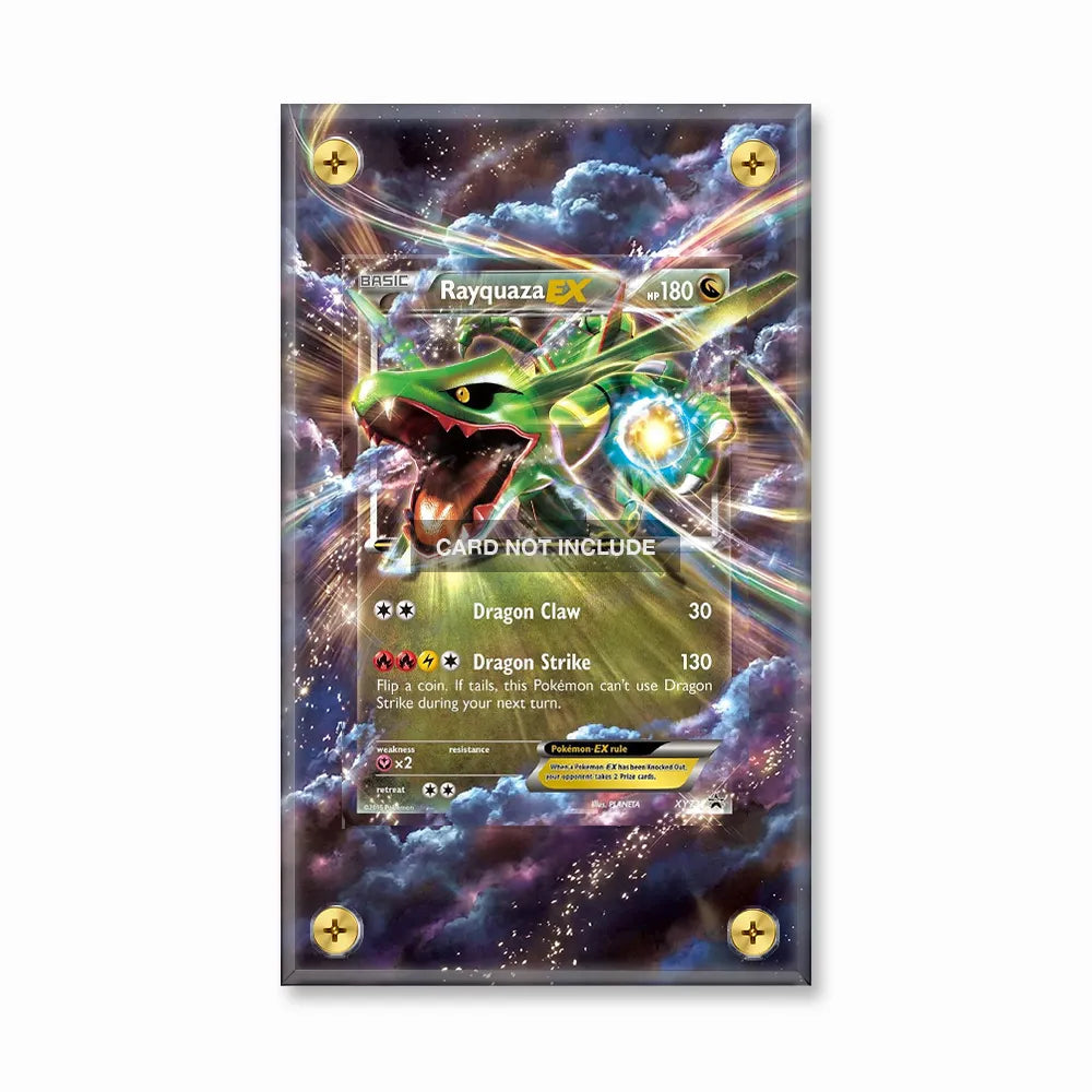 Rayquaza EX 034-036 EX Deoxys Extended Art Display Cases - Screws Case - Front View