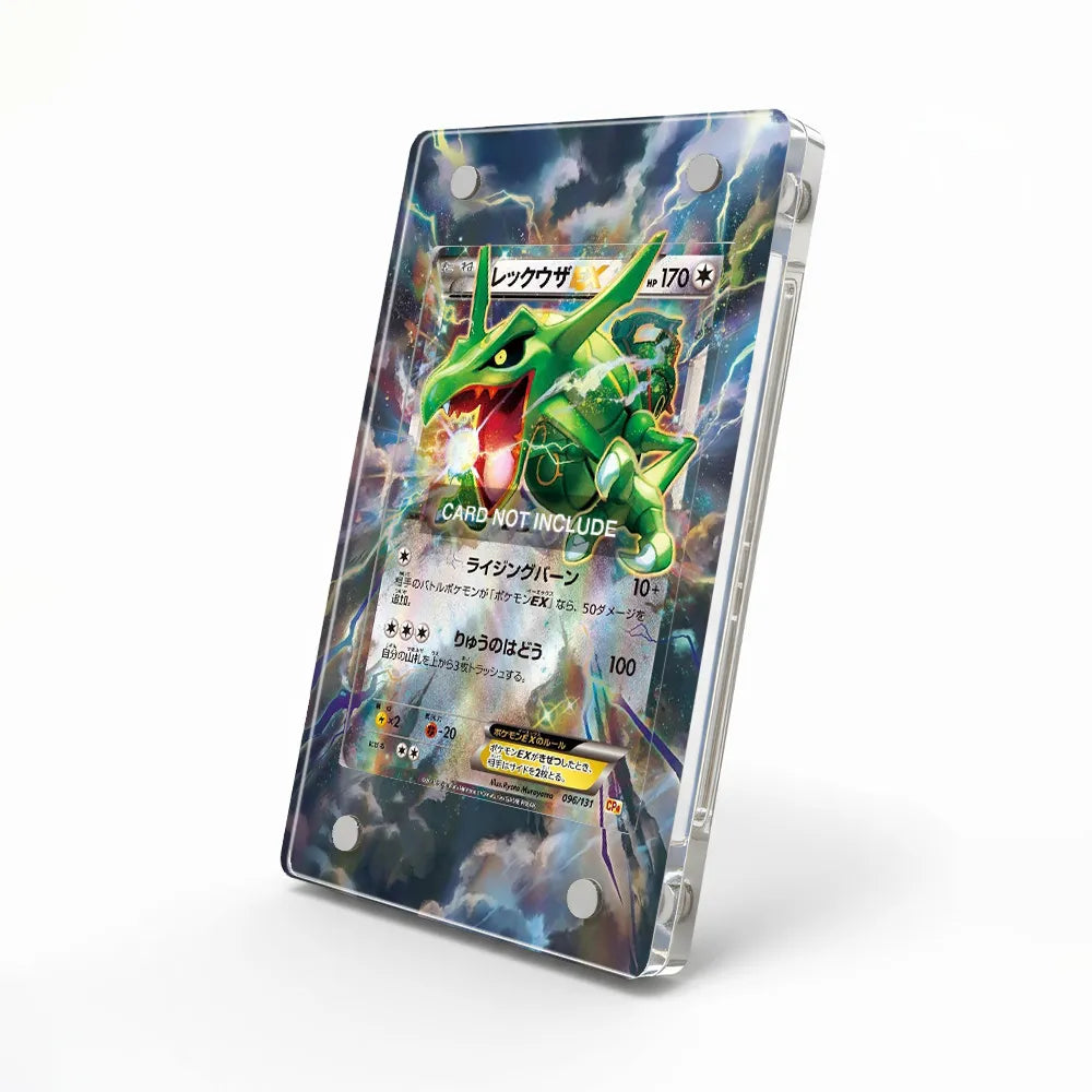 Rayquaza EX 096-131 Legendary Treasures Pokemon Cards Custom Art Display Cases - Magnetic Case - Side View