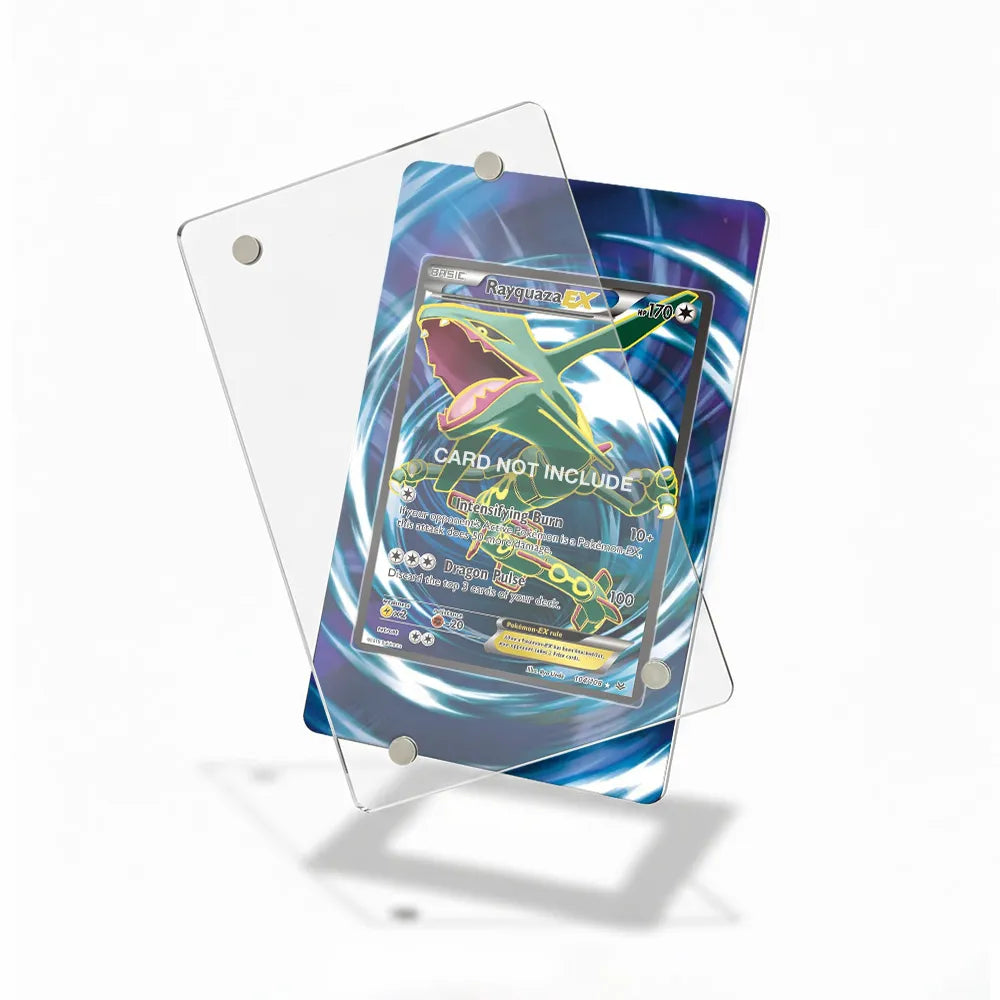 Rayquaza EX 104-108 Ultra Rare Roaring Skies Extended Art Display Cases - Magnetic Case - Detail View