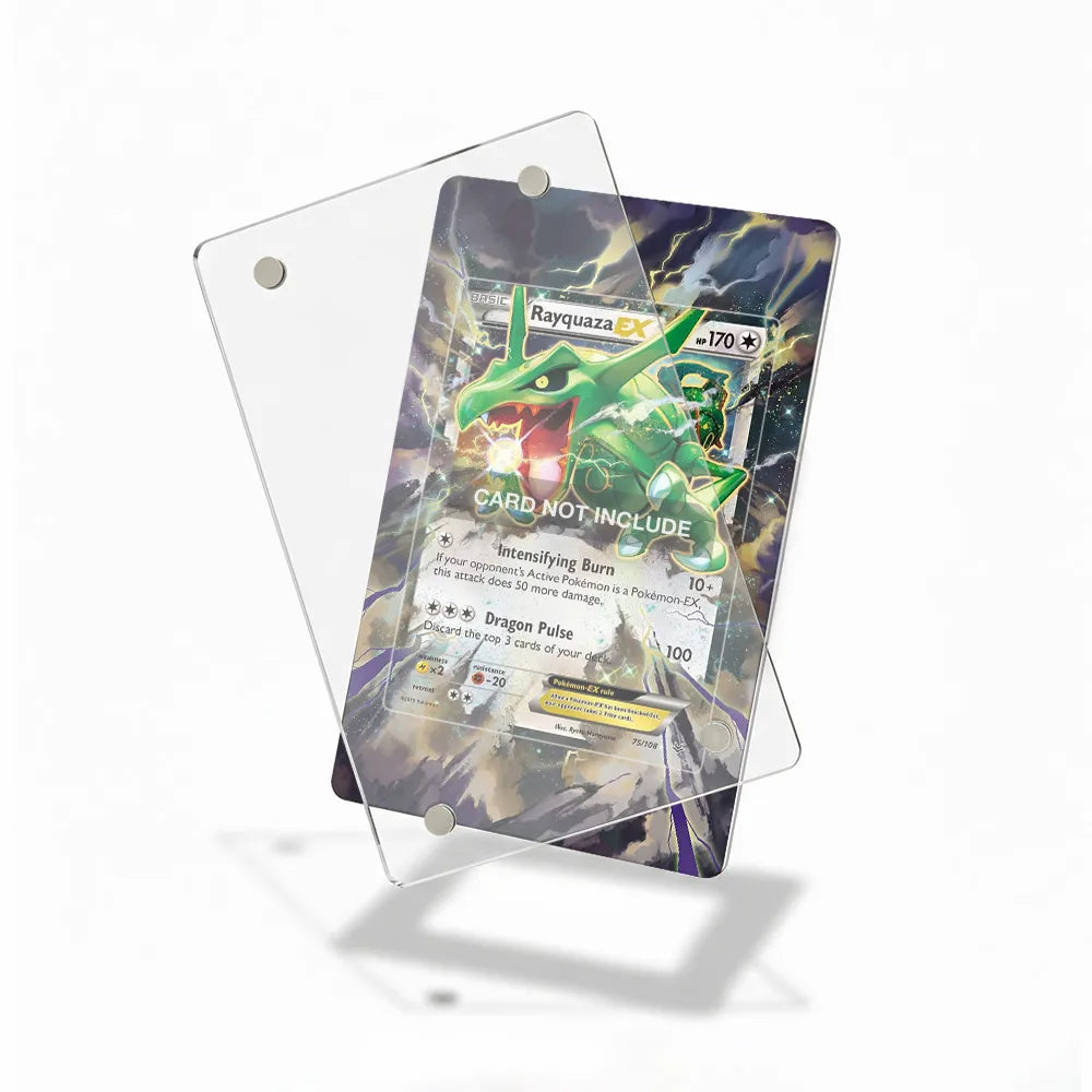 Rayquaza EX 75-108 Roaring Skies Extended Art Display Cases - Magnetic Case - Detail View