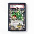 Rayquaza EX 75-108 Roaring Skies Extended Art Display Cases - PSA Slab Case - Front View